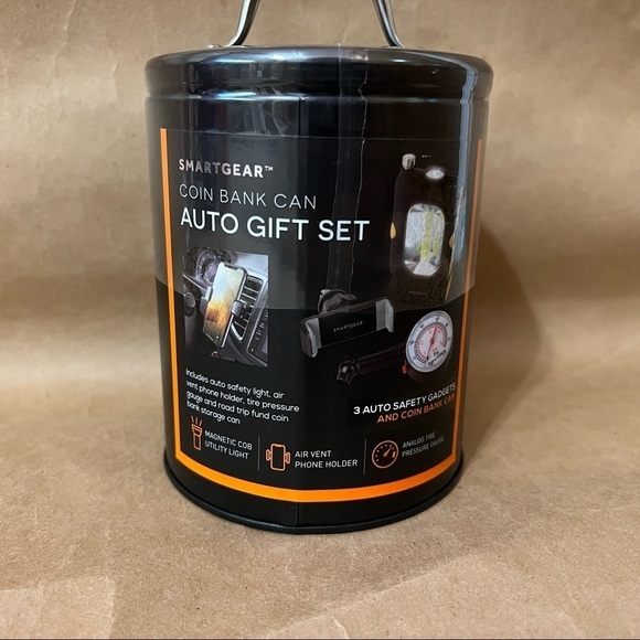Smart Gear | NWT Coin Bank Can Auto Gift Set Road Trip Travel Fund Storage Jar - Picture 6 of 8